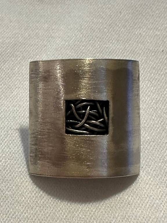 Orecchini pendenti & Orecchini a lobo: Vintage Silber Ohrclips mit Drahtrelief – Usato da Obernau venduto da Arche_Noah_Brocki 2