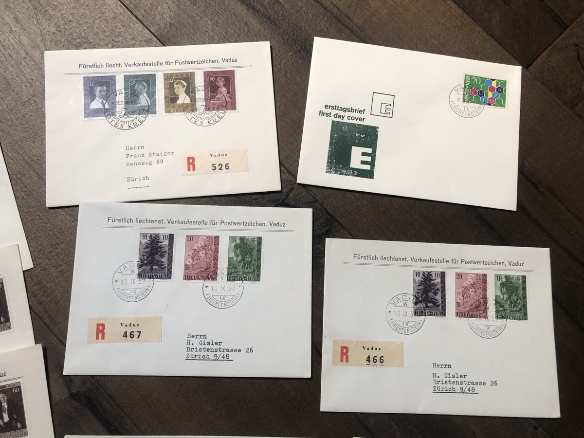 Alle Briefmarken: Bessere FDC ab 1954-1960 – Gebraucht aus Lufingen von Rac0 5