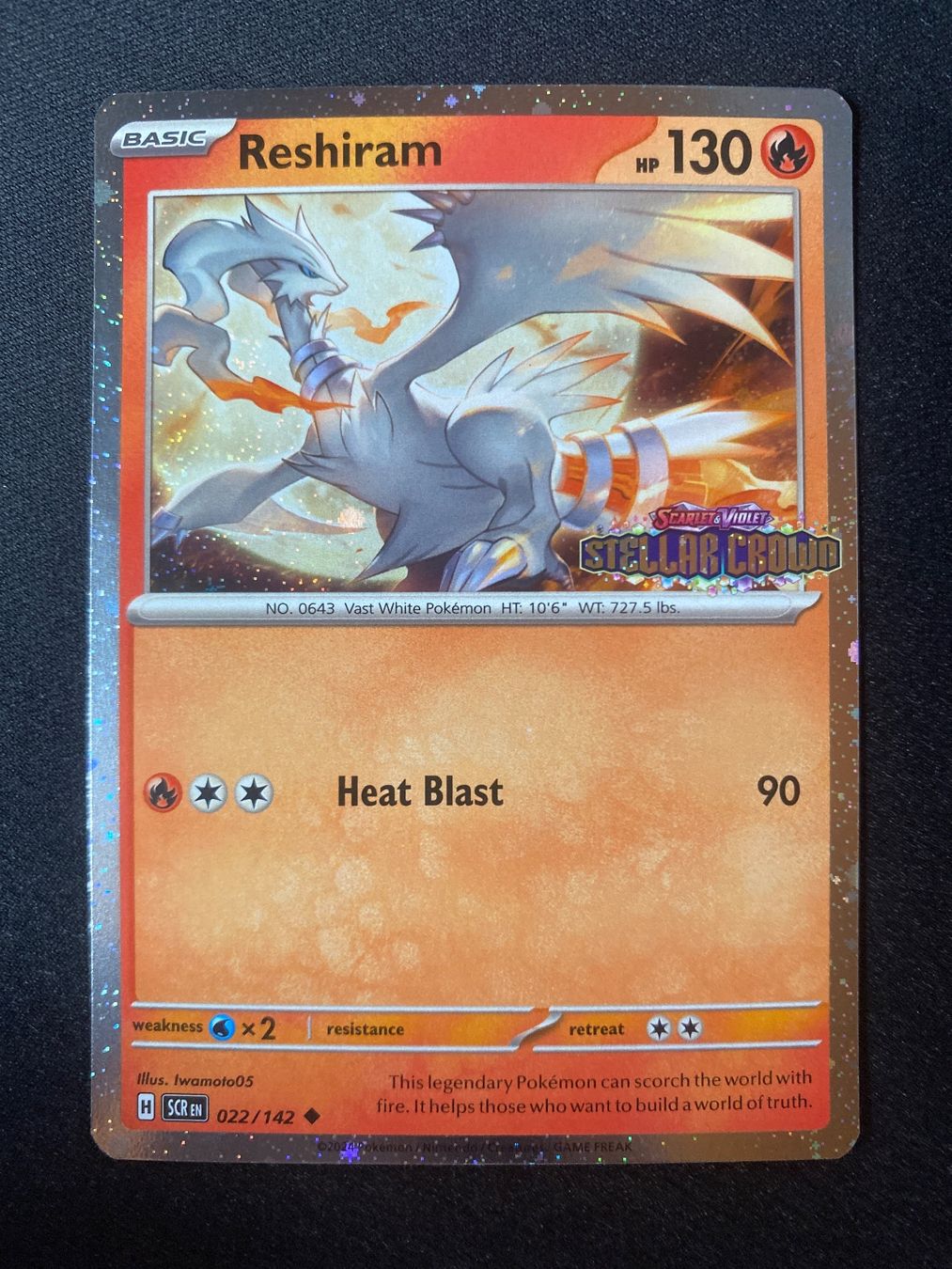 Pokémon Sammelbilder & Trading cards: Reshiram 22 - Stamped Promo - Stellar Crown - EN – Neu (gemäss Beschreibung) aus Hausen AG von Shrade