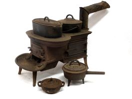 Cuisiniere poupée fonte potager Puppen Gusseisen Kochherd