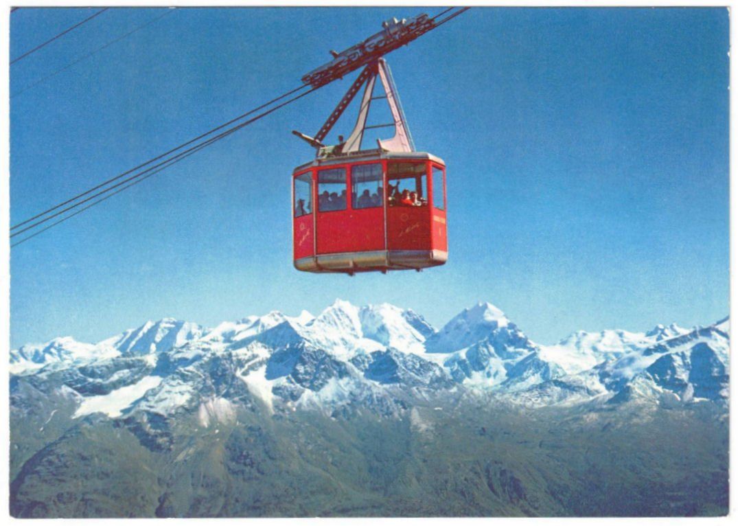 Cartoline postali: St. Moritz - Luftseilbahn Corviglia--Piz Nair – Usato da Binningen venduto da Mountainrider