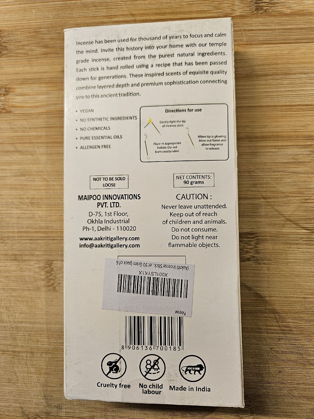 Candele: Räucherstäbchen und Bamboo Box – Difettoso da Lenzburg venduto da lau_nn7p 5