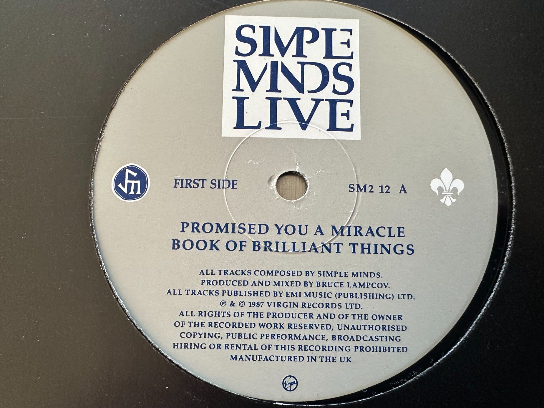 Schallplatten: SIMPLE MINDS 12 PROMISED YOU A MIRACLE - LIVE – Gebraucht aus Sion von jaipur1401 1