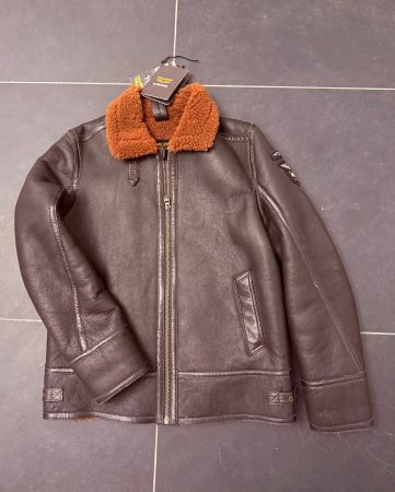 PME Legend Piloten Lederjacke in Braun, Grösse L, Neu!