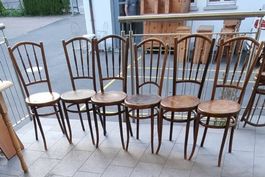 6 x Wiener Kaffeehaus Stühle Bugholz antik