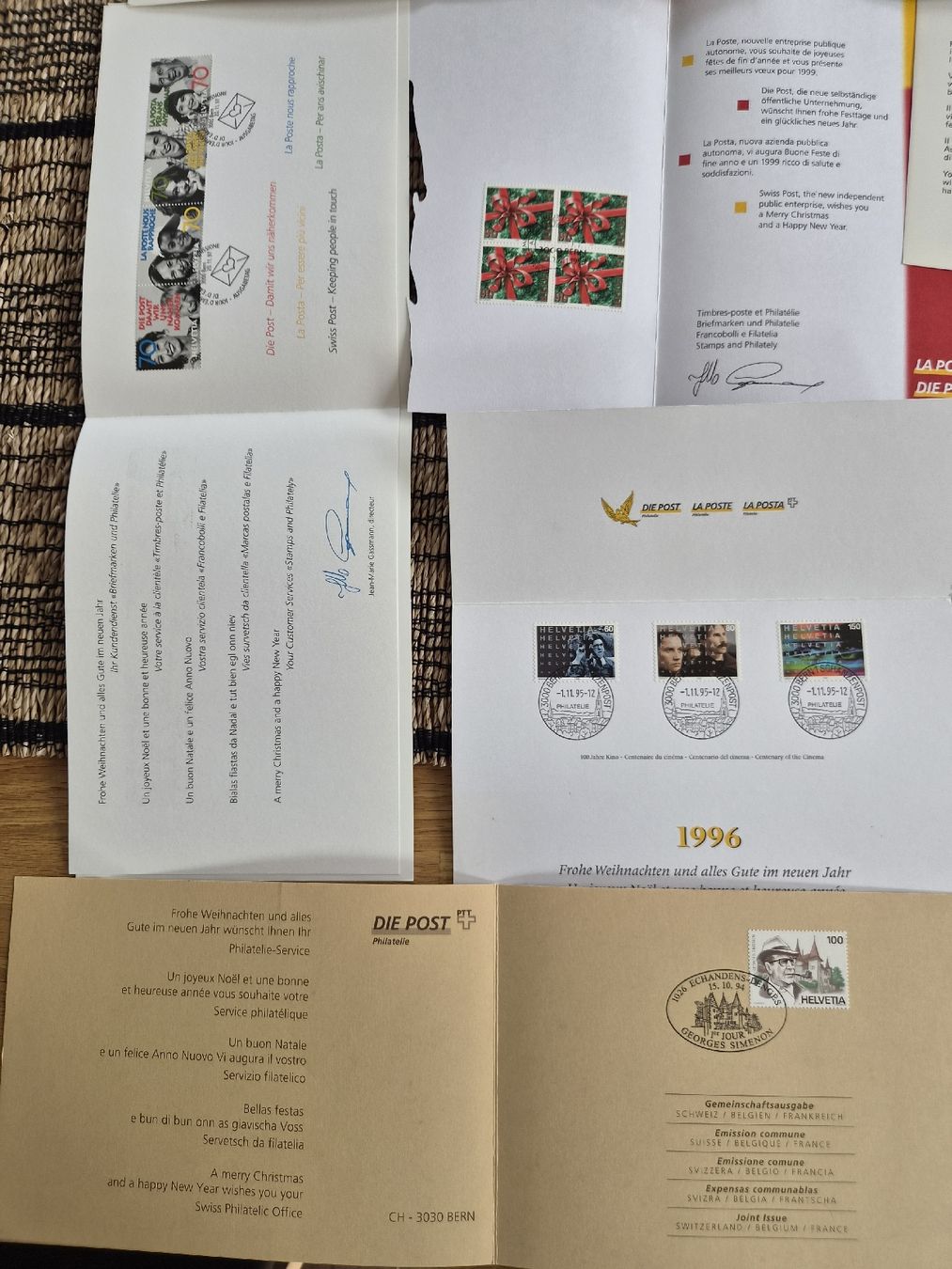 Alle Briefmarken: 15 feuillets de timbres Suisses – Gebraucht aus Vionnaz von Rcf1 4
