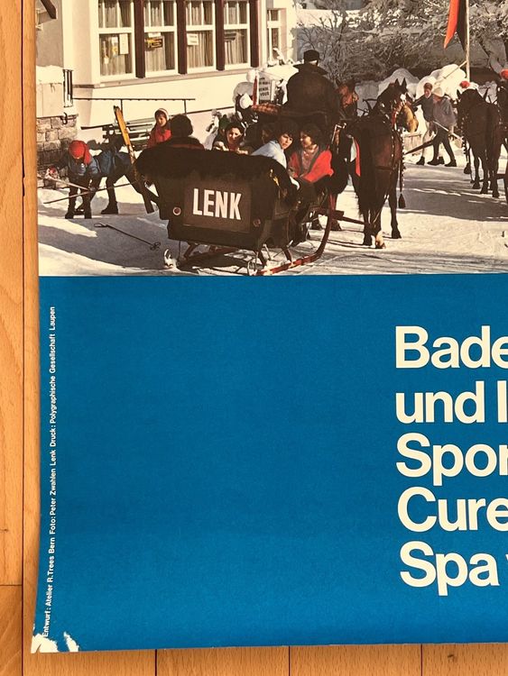 Plakat original Lenk 1968 Atelier Rees Berner Oberland (Gebraucht) in ...