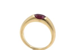 Ellipse Ring mit einem Rubin 18K Gelbgold *S4394