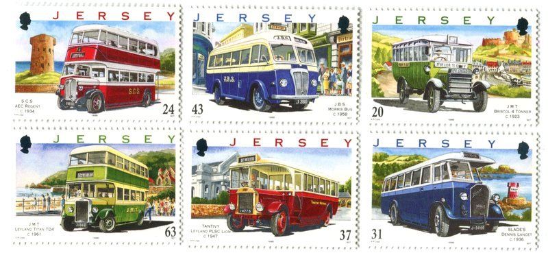 Alle Briefmarken: Briefmarken "Autobus". Jersey – Neu und originalverpackt aus Basel von Butsch5