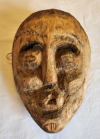 Antike Holz Maske Archaisch Geschnitzt Vermutlich Nepal