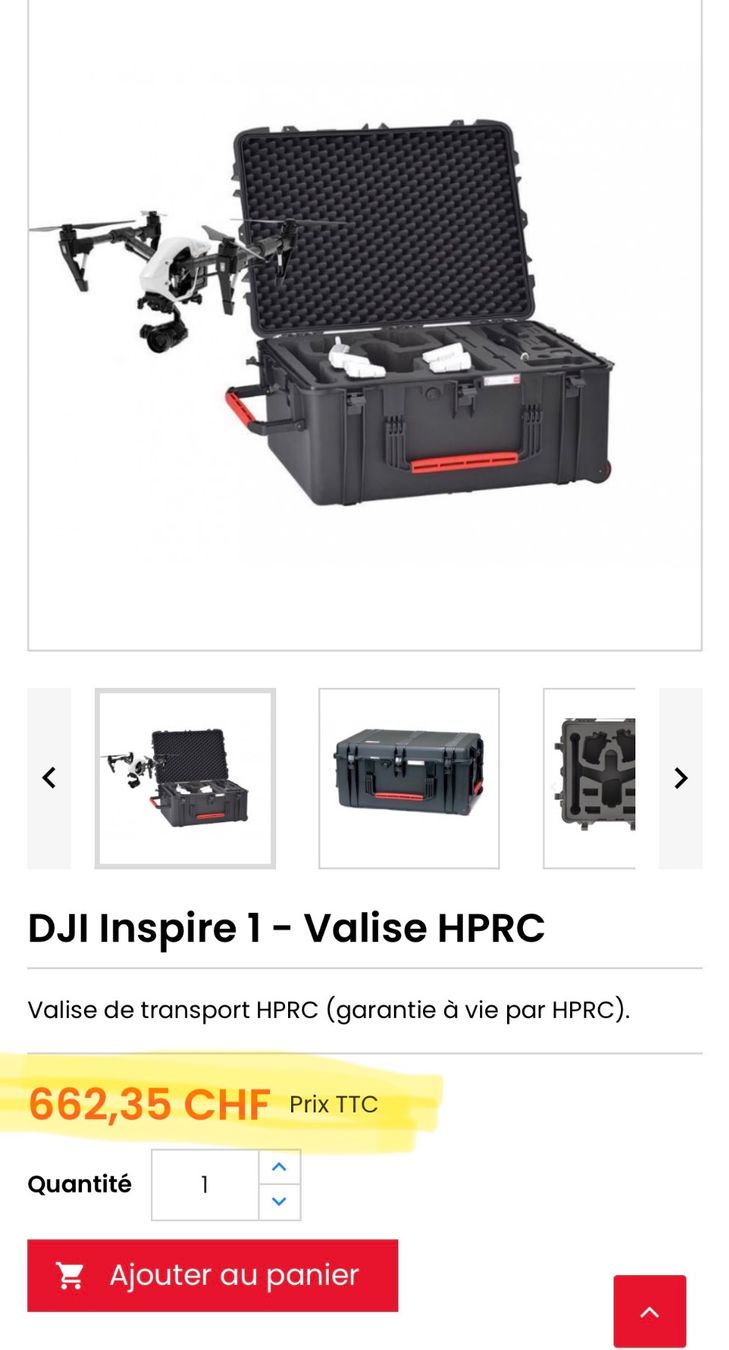 DJI Action Cam: Case Dron DJI Inspire 1 / Pro HPRC 2730W – Nuovo e nell'imballaggio originale da Sorens venduto da purpureta 6
