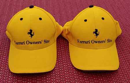 2x Ferrari Owners' Site Cap - Gelb - Sommer Kollektion