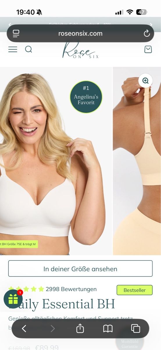 Altra biancheria intima: Rose on Six Daily Essential Grösse L – Nuovo (secondo la descrizione) da Zürich venduto da Frevia