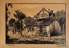 Fritz Boscovits jr. - Wolfbach, signierte Lithographie