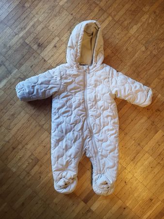 Baby Overall H&M beige mit Kapuze Grösse 62 warm gefüttert