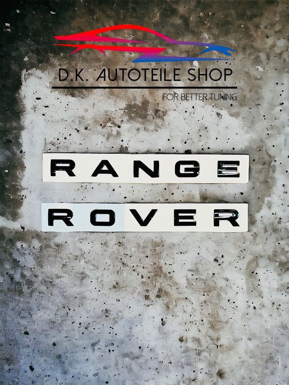 Range Rover 3D Emblem Logo Schriftzug Schwarz glänzend Neu (Neu und ...