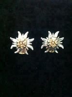 Edelweiss Silberclipohrringe 925 Silber