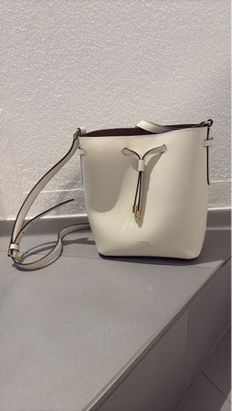 Handtasche Lauren Ralph Lauren Bucket Bag weiss neuwertig