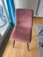 6 Esszimmerstuhl Samt Rosa Rautenmuster Guter Zustand