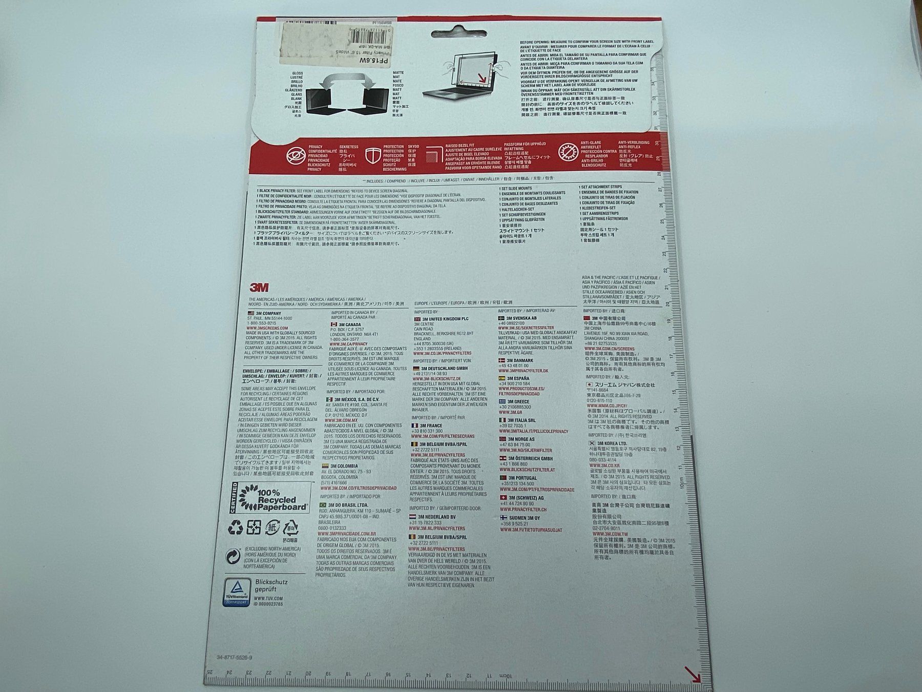 PC: 3M Black Privacy Filter 15.6 " PF156W9B - NEU – Nuovo e nell'imballaggio originale da Langwiesen venduto da Restposten-24 2