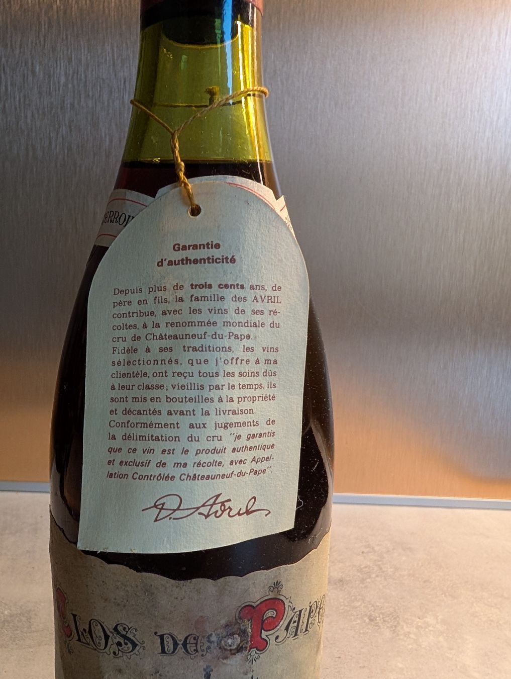 Vino: Clos des papes 1971 - châteauneuf du Pape – Nuovo (secondo la descrizione) da Schwerzenbach venduto da lam_tx87 3