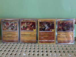 Groudon 4 Card Set 30th 25th Anniversary Rare pokemon rift