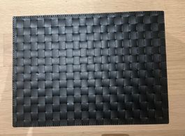 IKEA Tischset schwarz geflochten