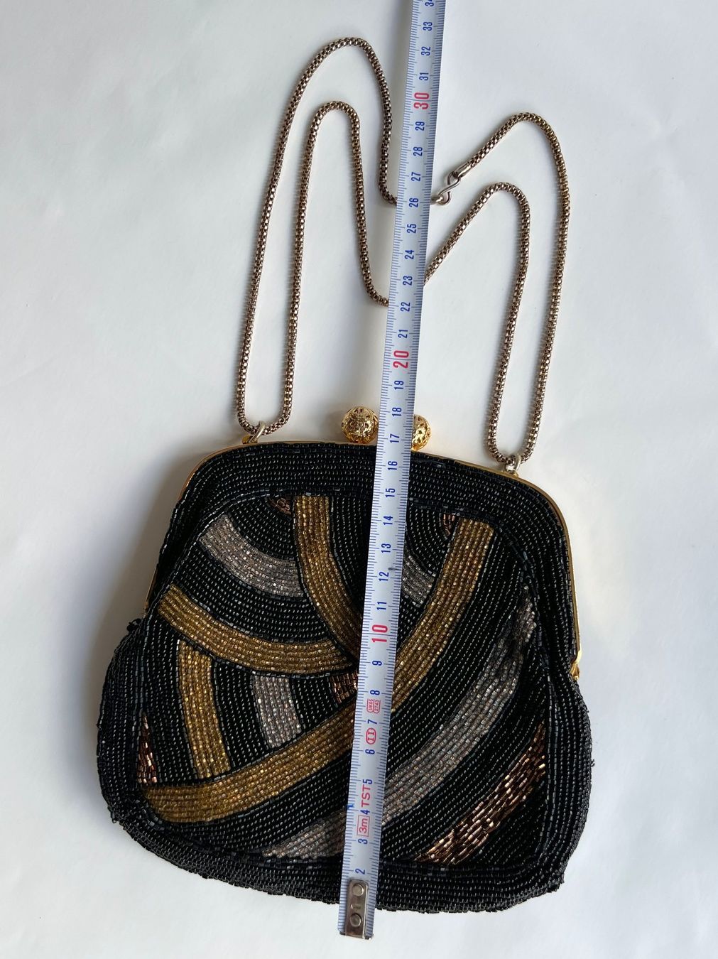 Borse da donna: Abendtasche / Pochette*mit verschieden farbigen Perlen***** – Usato da Dübendorf venduto da Orchid18 4