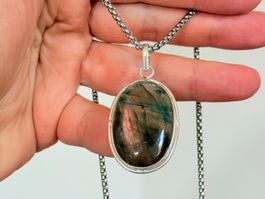Collier  Labradorite Pierre Naturelle  Neuf