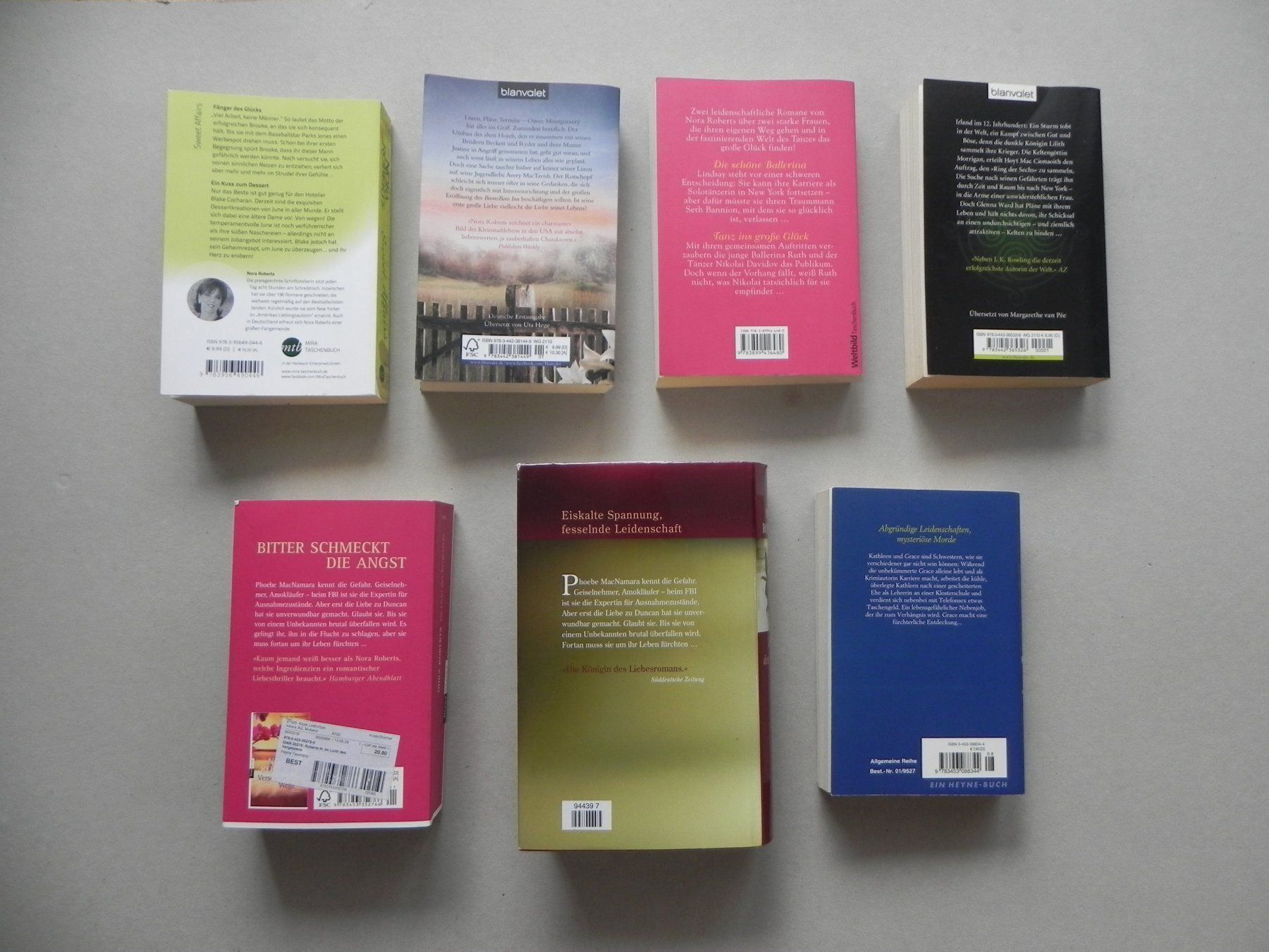 Libri: 7 Bücher Nora Roberts Liebes Romane – Usato da Siebnen venduto da krimsie 1