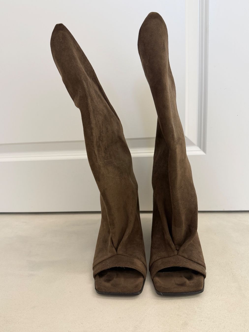 Scarpe da donna: Bottines chocolat imitation daim – Usato da giffers venduto da sev_c9x9 5
