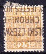 Timbre rare Pologne 1919, 25 G Obl.