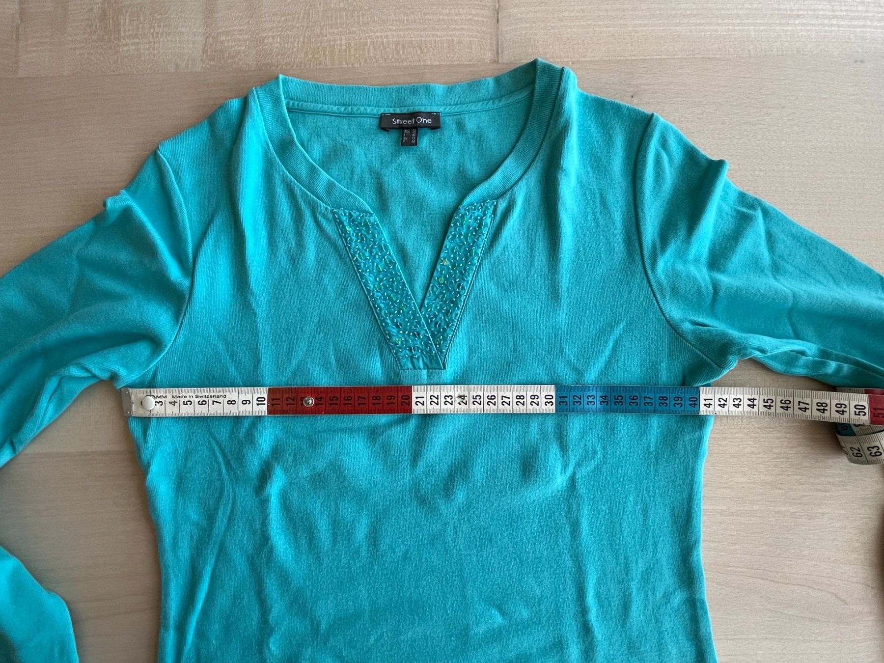 T-shirt: Baumwollshirt türkis Grösse 38 – Usato da Uetendorf venduto da Florabella01 3