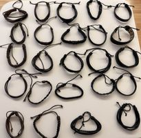 Lässiges Lederarmband, Schwarz, Verstellbar, Neu!