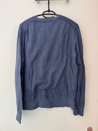 Pull Tommy Hilfiger bleu chiné, Taille L - Parfait!