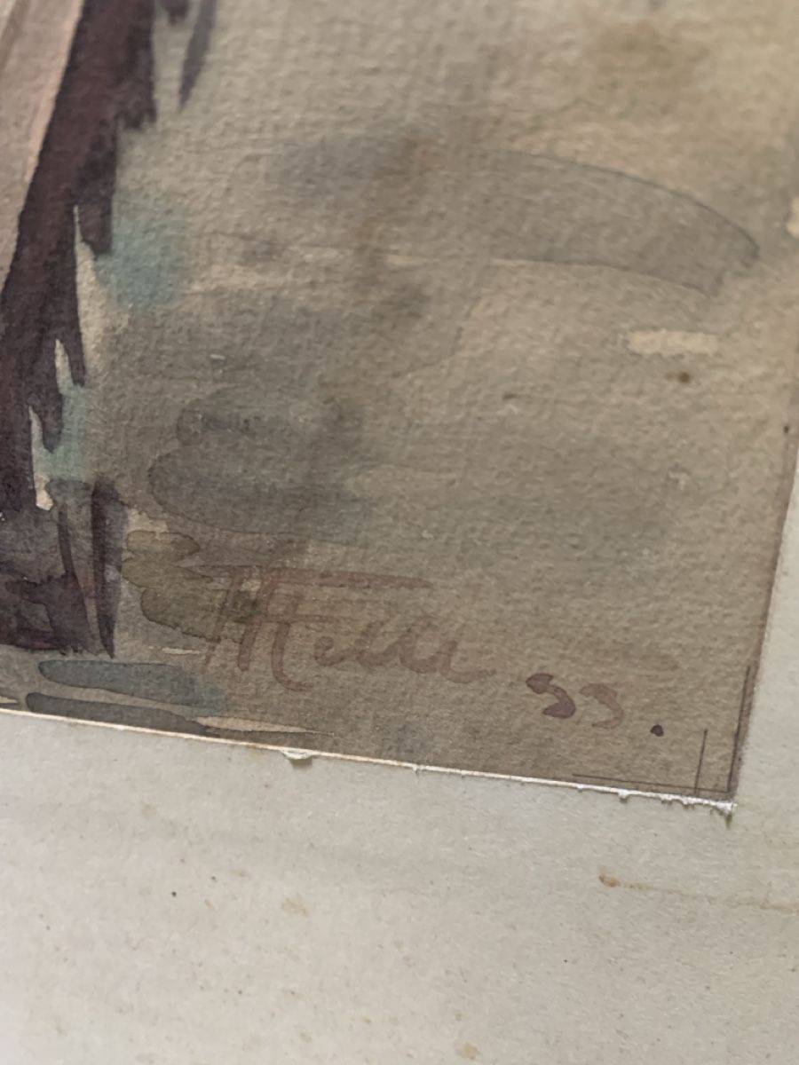 Dipinti: Notre Dame traumhaftes Aquarell – Usato da Wolfhalden venduto da SecondAntique 3