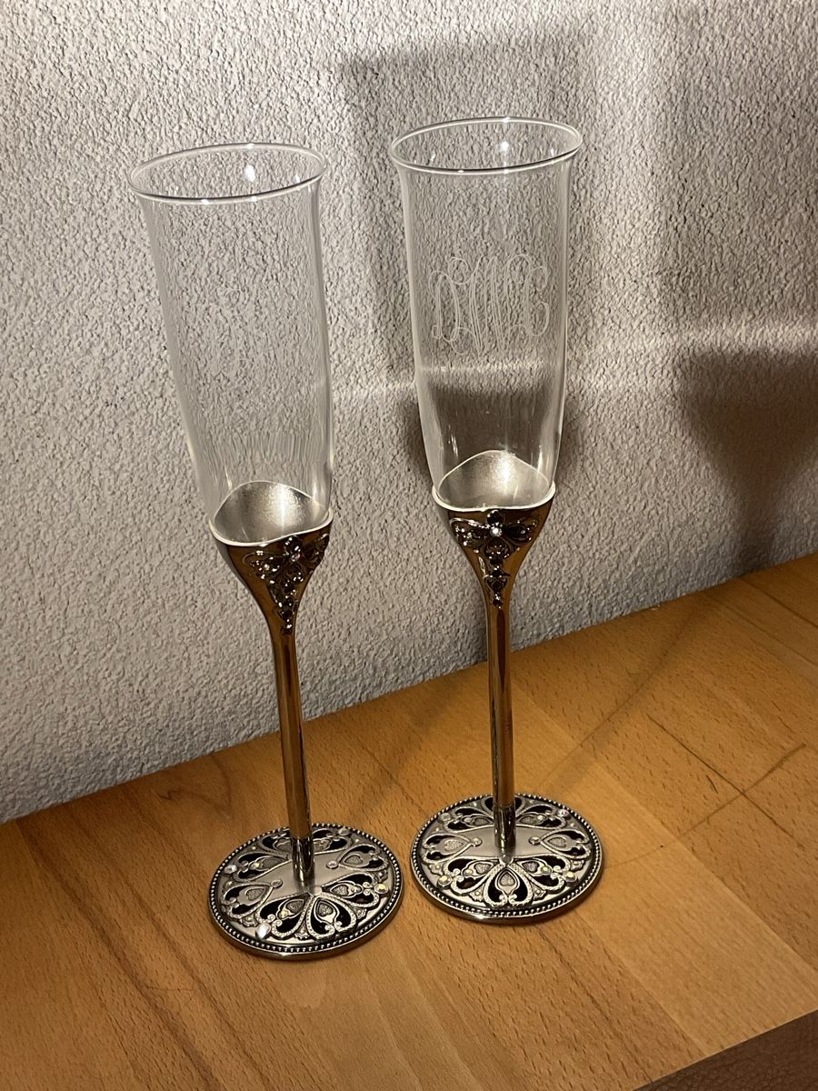 Gläser: 2 flûtes à champagne en cristal THINGS REMEMBERED – Gebraucht aus Bulle von Zaman66 4