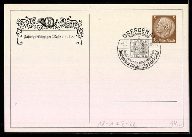 Cancelleria postale: Ganzsache Leipziger Messe, Postkutsche m – Usato da Berlin venduto da bartko-reher 1
