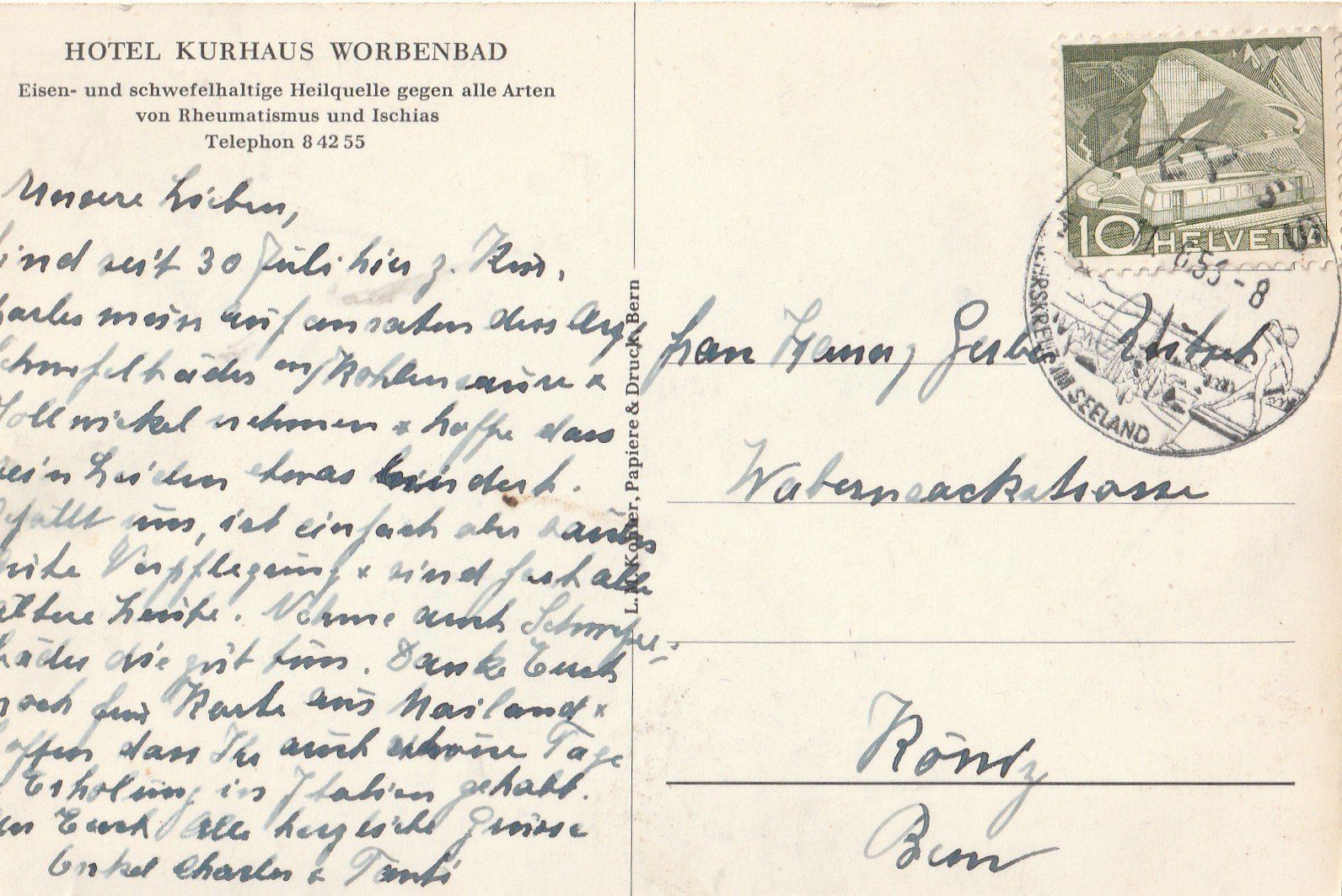 Cartoline postali: Kurhaus Wofbenbad – Usato da Lumbrein venduto da made02 1