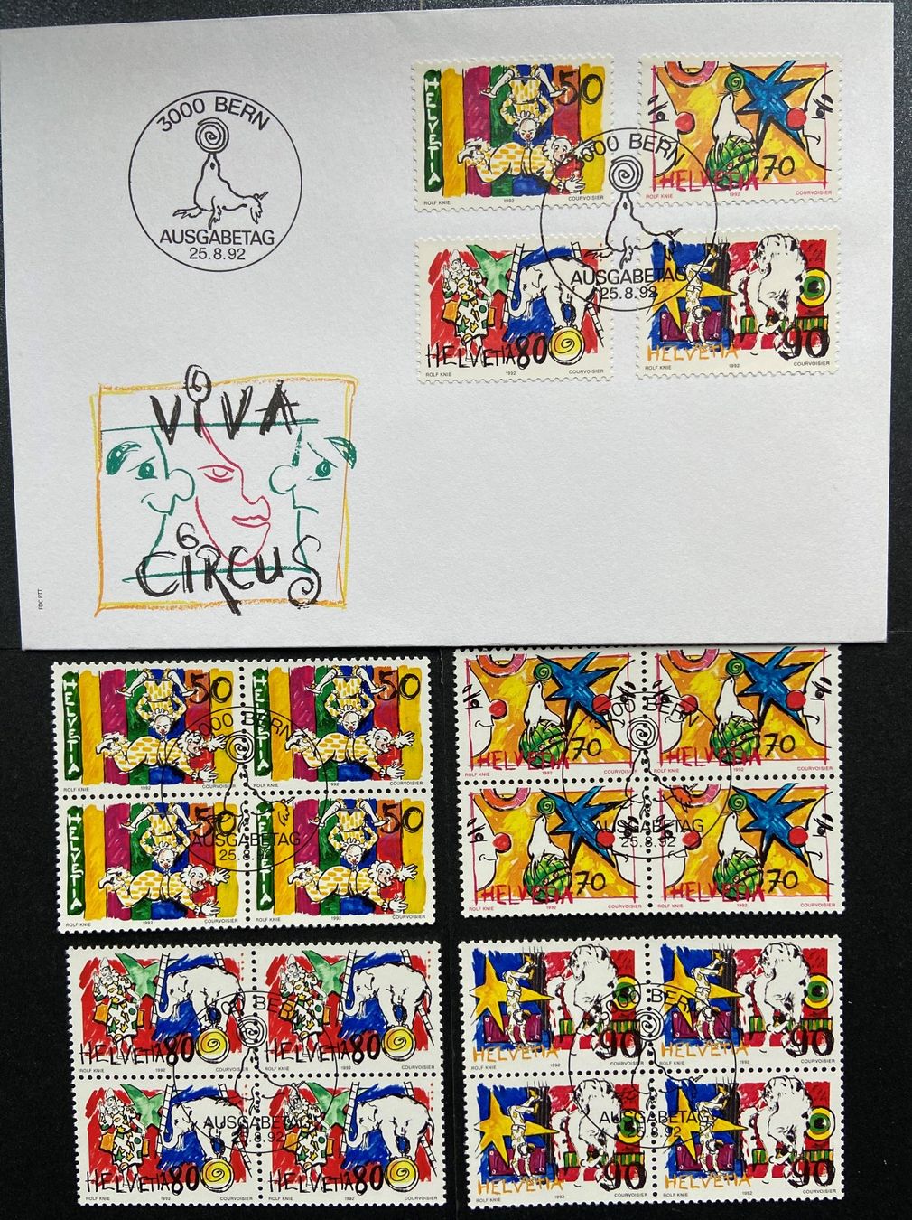 Tutti i francobolli: ET Freimarken Satz 1990 - 92  FDC + 4 er Blöcke – Usato da Böckten venduto da Hansi36 8