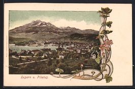 Luzern, Teilansicht mit Pilatus, Jugends
