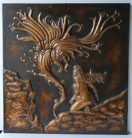Bild Fantasy Kupfer Kunst Mystic Motiv 3D Frau Geist