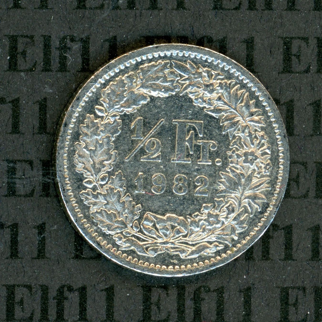 Tutti le monete: CHF___0.50 1982 -vz 50 Rappen – Usato da Widnau venduto da Elf11