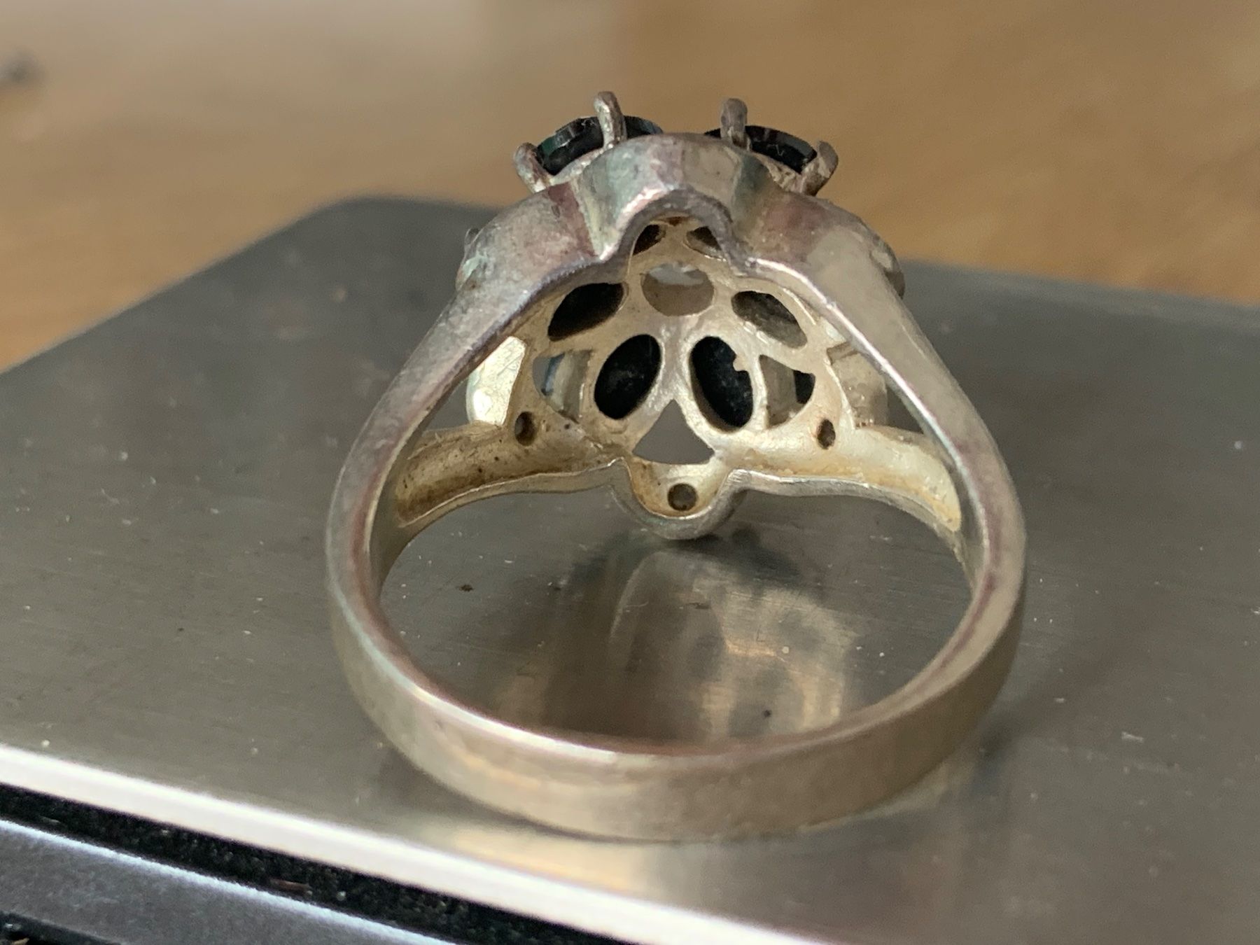 Ringe: Silberring Blume schwarzes Glas (63/20) – Gebraucht aus Laufen von Bellebellezza 3
