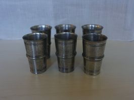 Zinnbecher 6er Set klein 95%