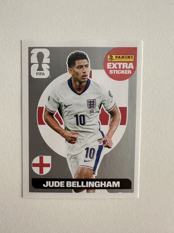 Panini WM 2026 Extra Sticker Jude Bellingham Silber (Neu (gemäss ...