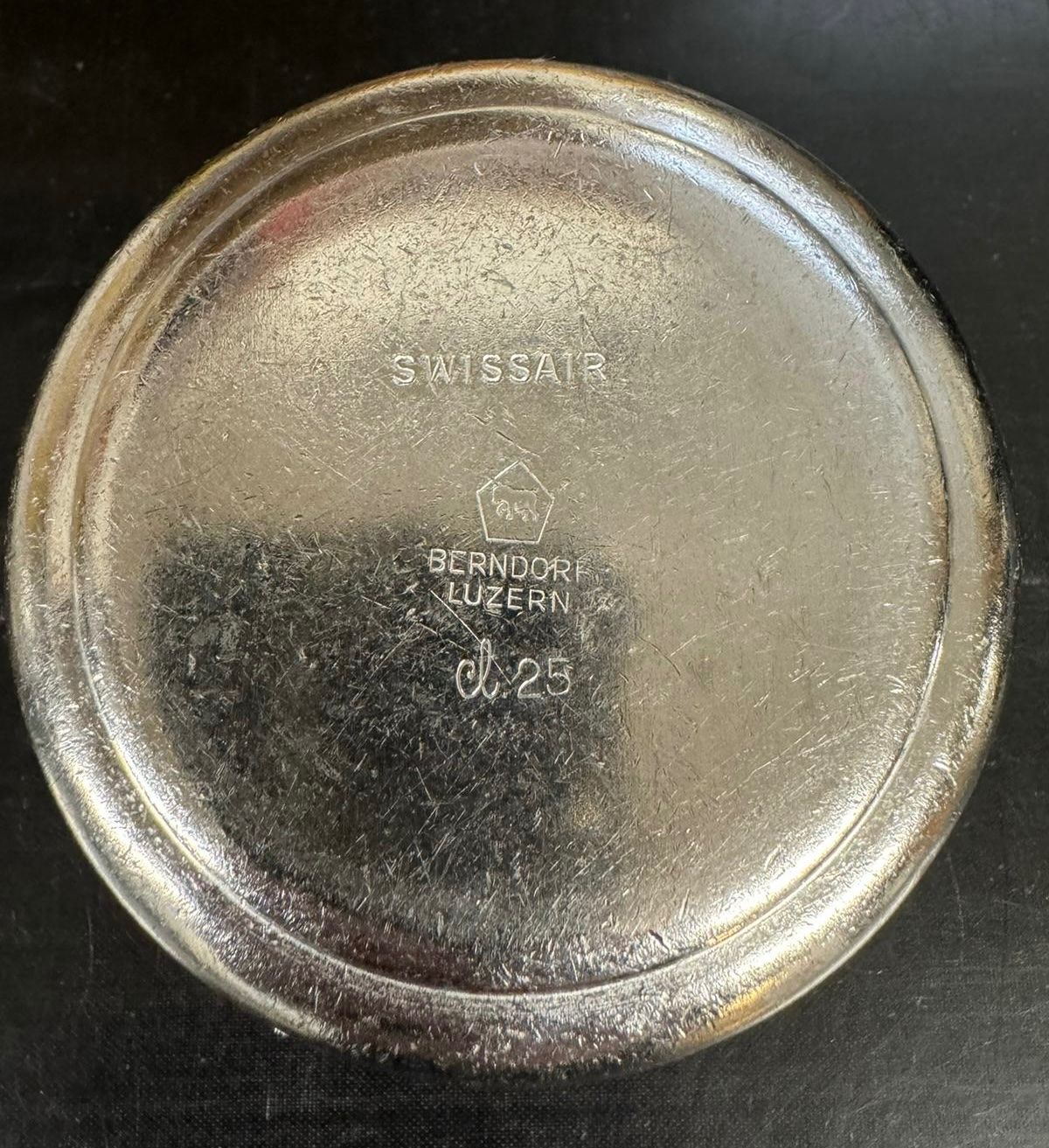 Zuccheriere: Zuckerdose, Original Swissair, versilbert – Usato da Ostermundigen venduto da airline-trolley 2