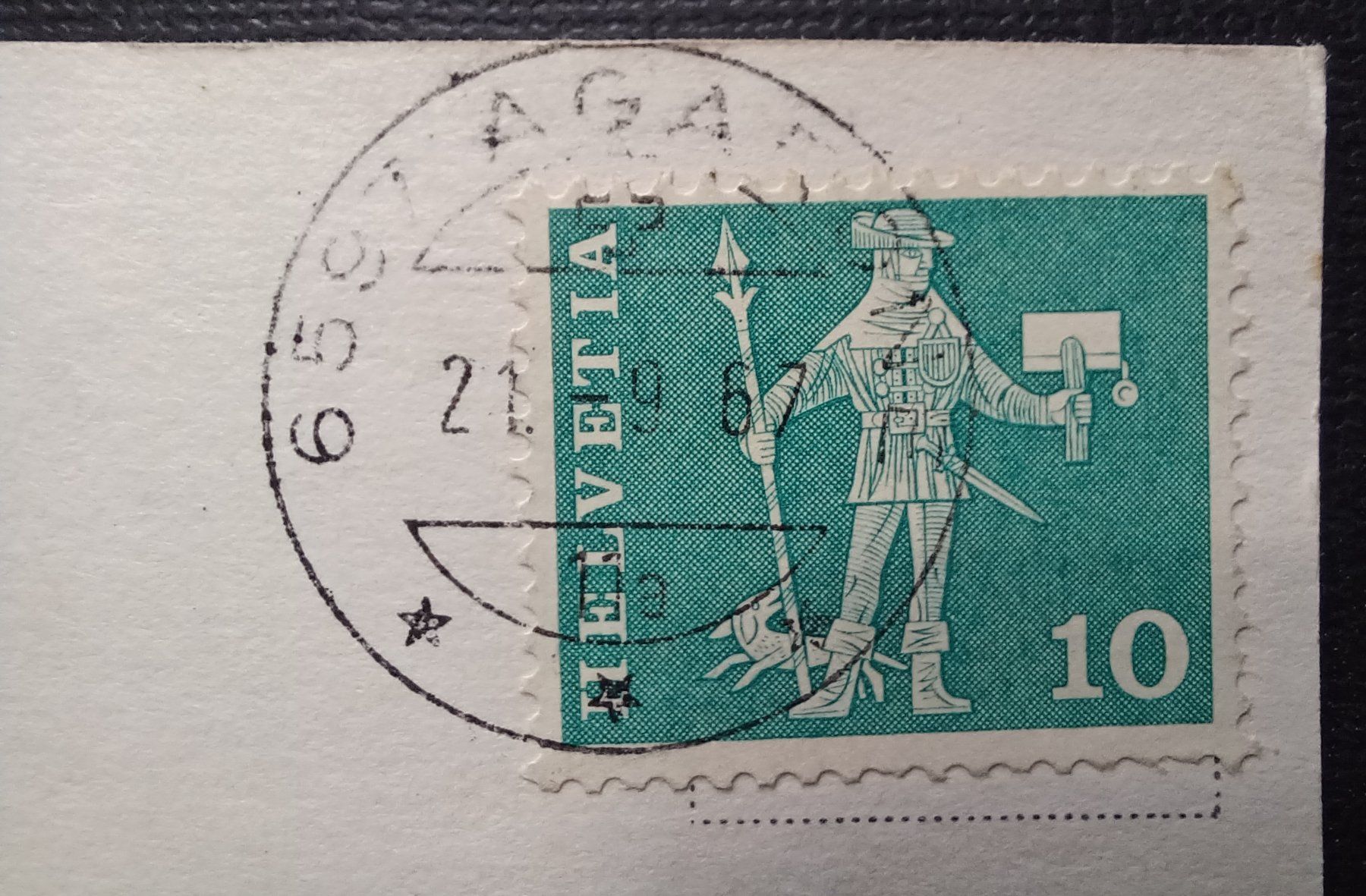 Cartoline postali: TI, Agarone, 1967, Stempel Agarone – Usato da Aarau Rohr venduto da mgvw 2
