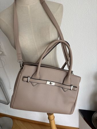 Kelly bag style Tasche nude