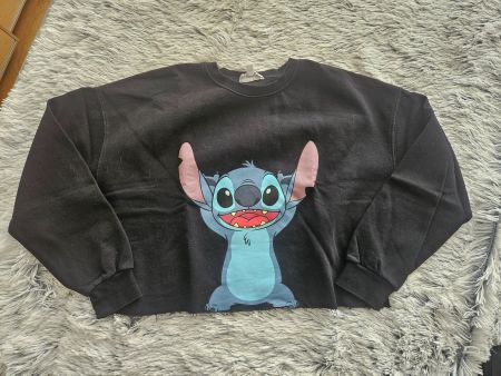 Stitch Crop hoodie Disney noir, taille S - neuf!